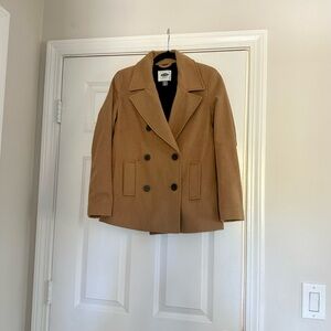 Old Navy Tan Double-Breasted Pea Coat